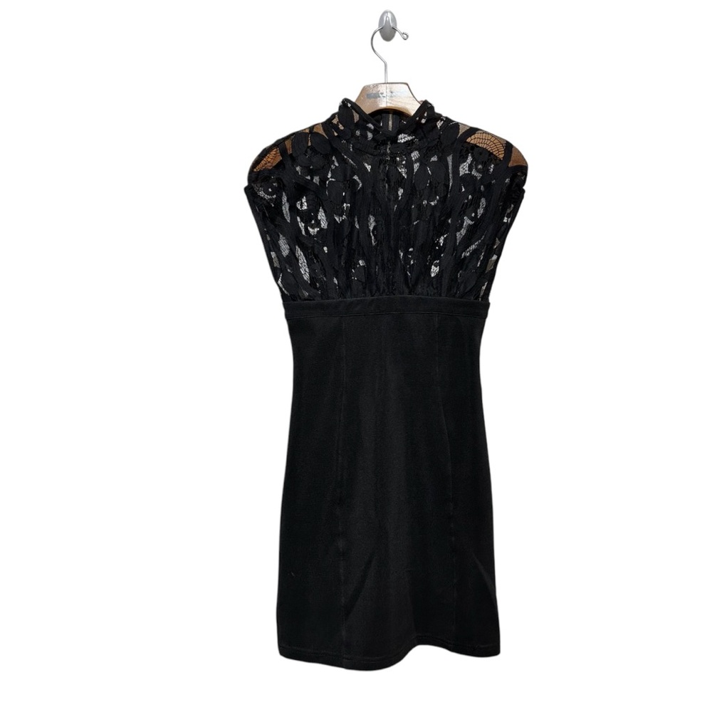 Sass & Bide Black Lace Bodycon Mini Dress Size XS